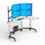 Radiology Mobile Remote Cart with multi monitor display