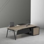 Orange Executive Desk (Black Leg)