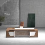 Wave Executive Desk (White Leg)