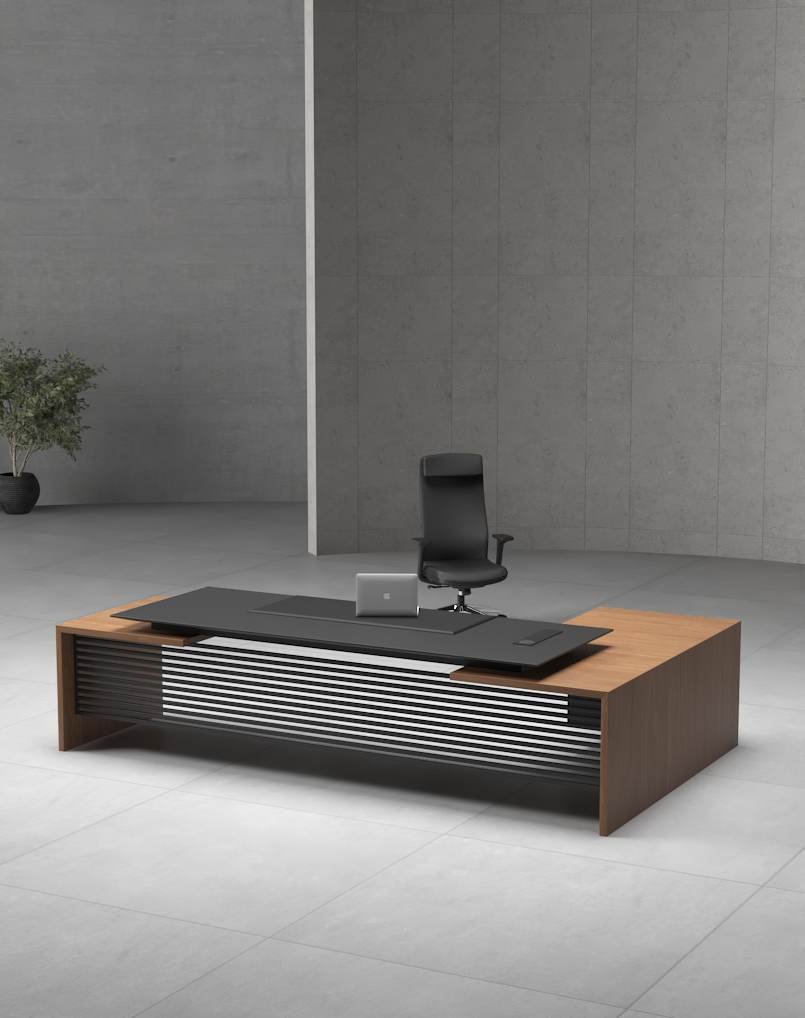 1-531-1-1.jpg Mars Executive Desk (Black Leg) - Image 1