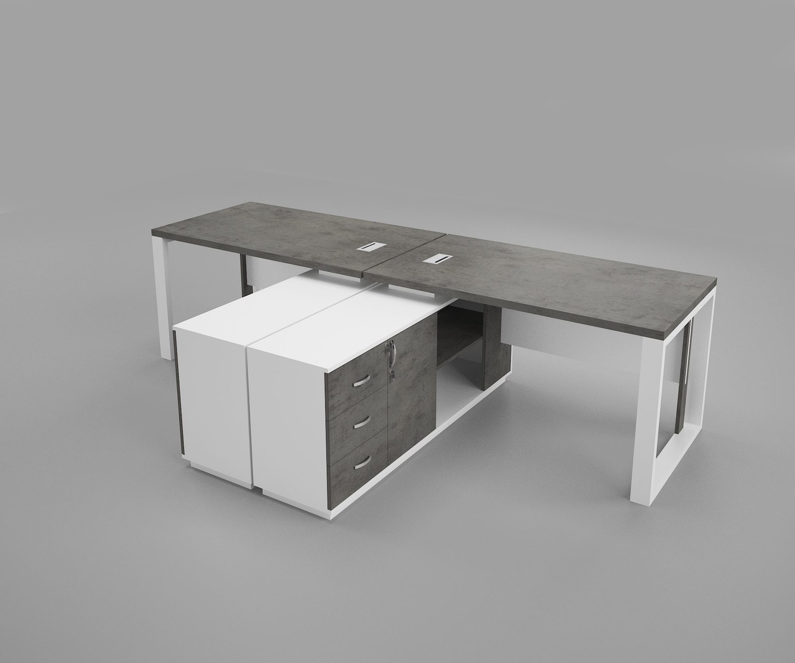 10-21.jpg Element 2 Person Workstation - Image 1