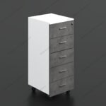 5 drawers Mobile Pedestal - Image 3