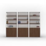 Nade Executive Display Cabinet (White Leg)