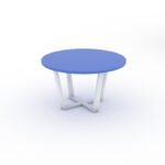 Amon Round Meeting Table with 130 Color Finish Options - Image 2