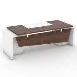 Cherry Executive Desk with Cable Management & Custom Designs - Image 2