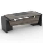 Cherry Executive Desk with Cable Management & Custom Designs - Image 5