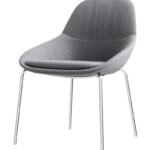 CH-01 Grey Fabric Chrome Base