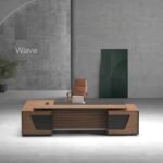 Wave Executive Desk (Black Leg)
