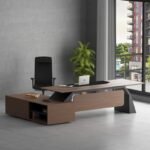 Crystal Executive Desk (Black Leg)