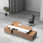 Ergo Ergonomic Executive Desk (White Leg)