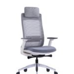 EVL-004A | White Frame Grey Mesh/fabric