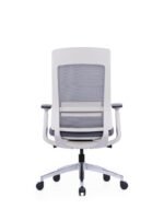 EVL-004B | White Frame Grey Mesh/Fabric - Image 3