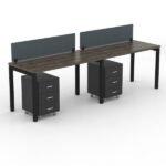 Jenny 2 Persons Workstation with Cable Grommets and Custom Colors