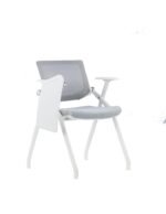 HY-130C White Frame Grey Mesh Grey Fabirc - Image 4