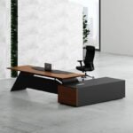 Orange CEO Executive Desk (Black Leg)