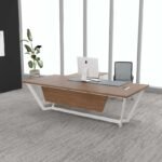 Snow Executive Desk (White Leg)