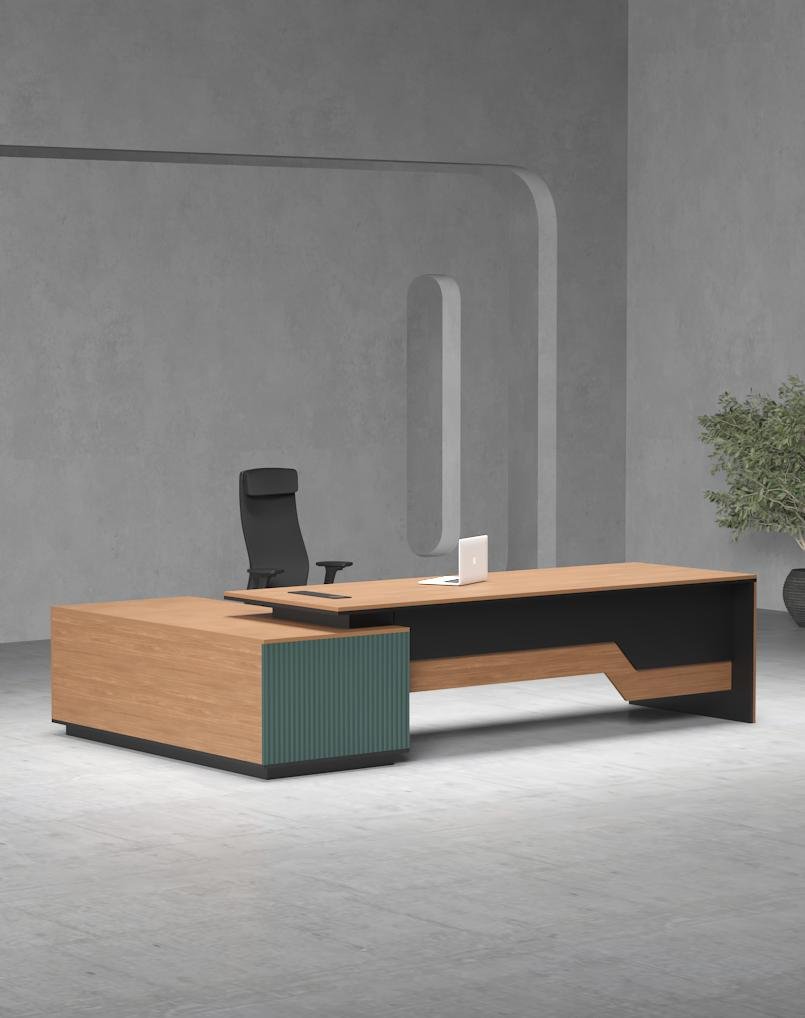 3-582-1.jpg Lync Executive Desk (Black Leg) - Image 1