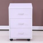 3 Drawer White Mobile Pedestal
