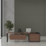 Cube Manager Desk (Black Leg)