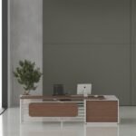 Cube Manager Desk (White Leg)