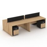 4 Person Workstation Office Table – Customizable & Durable