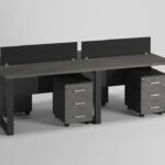 Solar 4 Person Workstation Desk