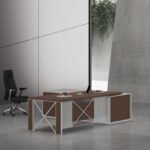 Cube Executive Desk (White Leg)