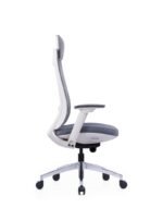 EVL-004A | White Frame Grey Mesh/fabric - Image 3