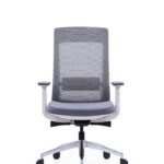 EVL-004B | White Frame Grey Mesh/Fabric