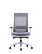 EVL-004B | White Frame Grey Mesh/Fabric