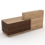 Ridoardo Reception Table With Wooden 3 Drawer - Image 4