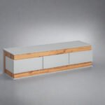 Berlin Wooden TV Stand 150cm in Oak and Matt Grey