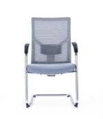 CH-226C-GY | White Frame Grey Mesh/fabric - Image 4