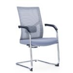 CH-226C-GY | White Frame Grey Mesh/fabric