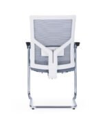 CH-226C-GY | White Frame Grey Mesh/fabric - Image 3