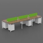 Cluster of 6 Face-to-Face Workstation Desk with 5-Year EGGER® Board Warranty