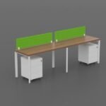 Cluster of Single line Workstation Desk– Customization Options