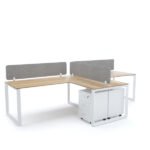 DIAMOND : Workstation Cluster of 2 In-Line (T-Shape)