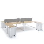 DIAMOND : Workstation Cluster of 4 Face-to-Face (H-Shape)