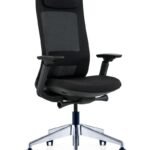EVL-002A Black Mesh back Fabric seat