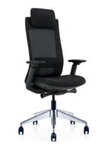 EVL-002A Black Mesh back Fabric seat