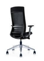 EVL-002B | Black Mesh Back Fabric Seat - Image 2