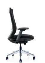 EVL-002B | Black Mesh Back Fabric Seat - Image 3