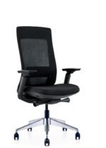 EVL-002B | Black Mesh Back Fabric Seat - Image 4