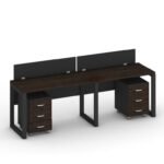 Aku Series Cluster of 2 Single Line Workstation