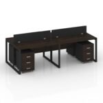 Aku Series Cluster of 4 Workstation Desk