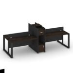 Aku Series Storage Cluster of 4 Face to Face Workstation Desk
