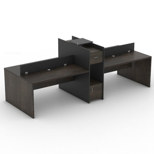 Four-Cubical-Workstation.max_-1.jpg Four Cubical Workstation Desk– Custom Colors and Warranty - Image 1