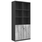 Full Height Open Shelf Bottom Wooden Door Cabinet with Free Installation