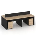 Camer Series Cluster of 4 Workstation Desk